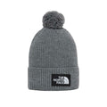 The North Face Box Logo Pom Beanie - Bonnet Mixte Gris