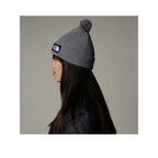 The North Face Box Logo Pom Beanie - Bonnet Mixte Gris
