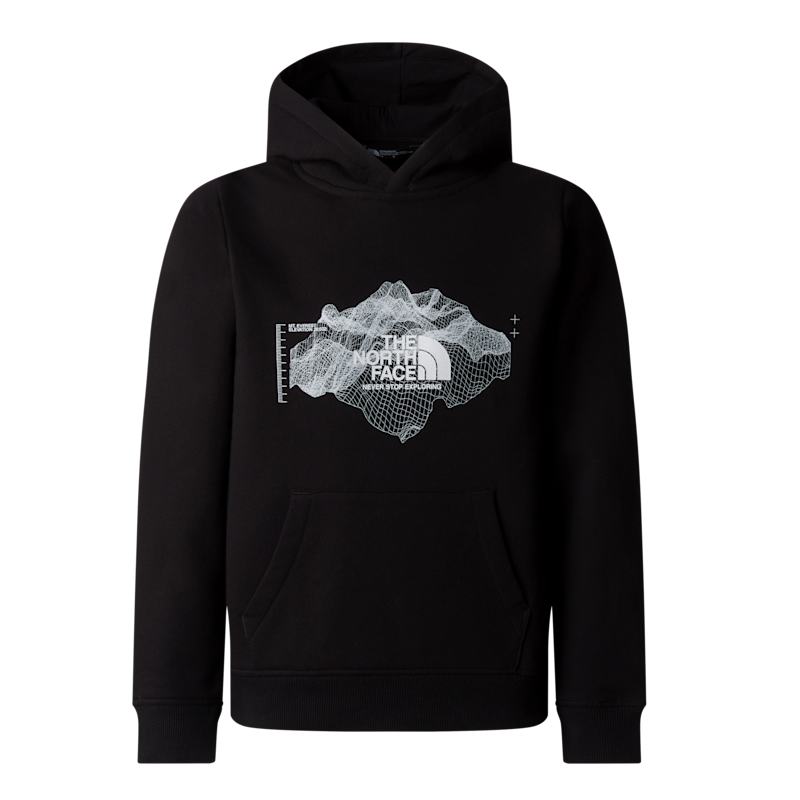 Hoodie Topographic Regular- Noir - Homme