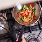 The Wok En Inox, Manche Noir - 24 Cm