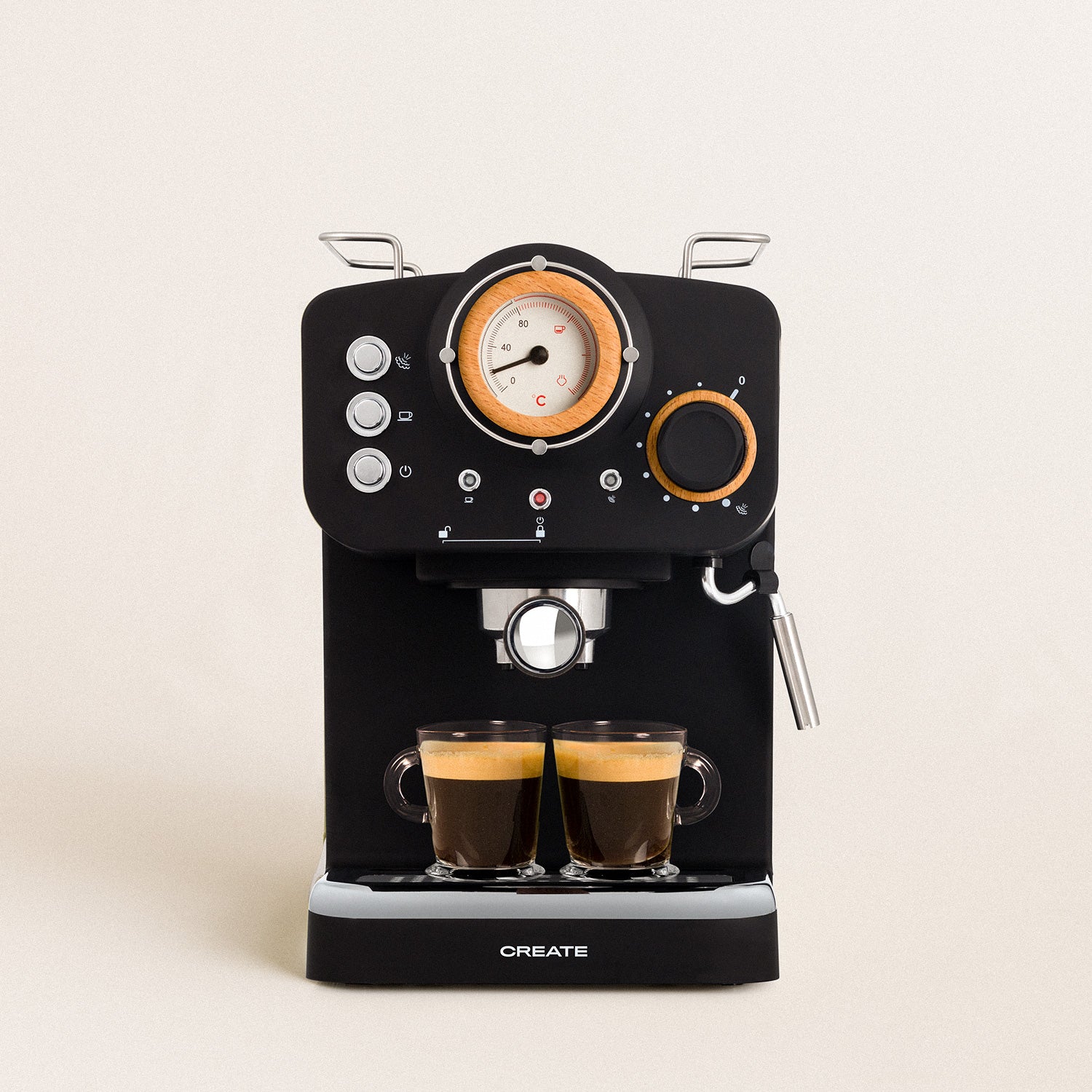 Thera Retro Matt - Cafetera Espresso Con Acabado Mate - Negro