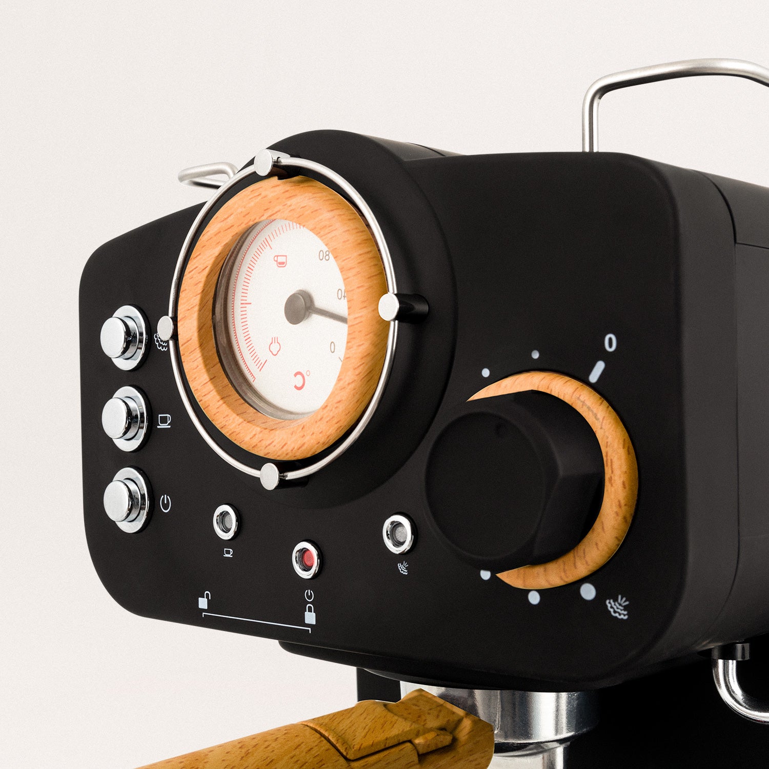 Thera Retro Matt - Cafetera Espresso Con Acabado Mate - Negro