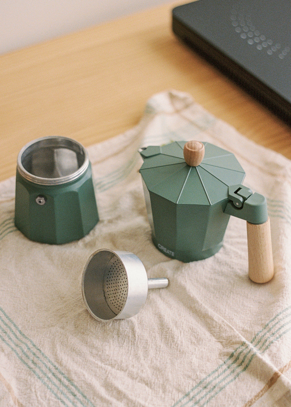 Thera Moka Retro - Cafetière Italienne - Vert Sauge