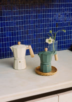 Thera Moka Retro - Cafetière Italienne - Blanc Cassé