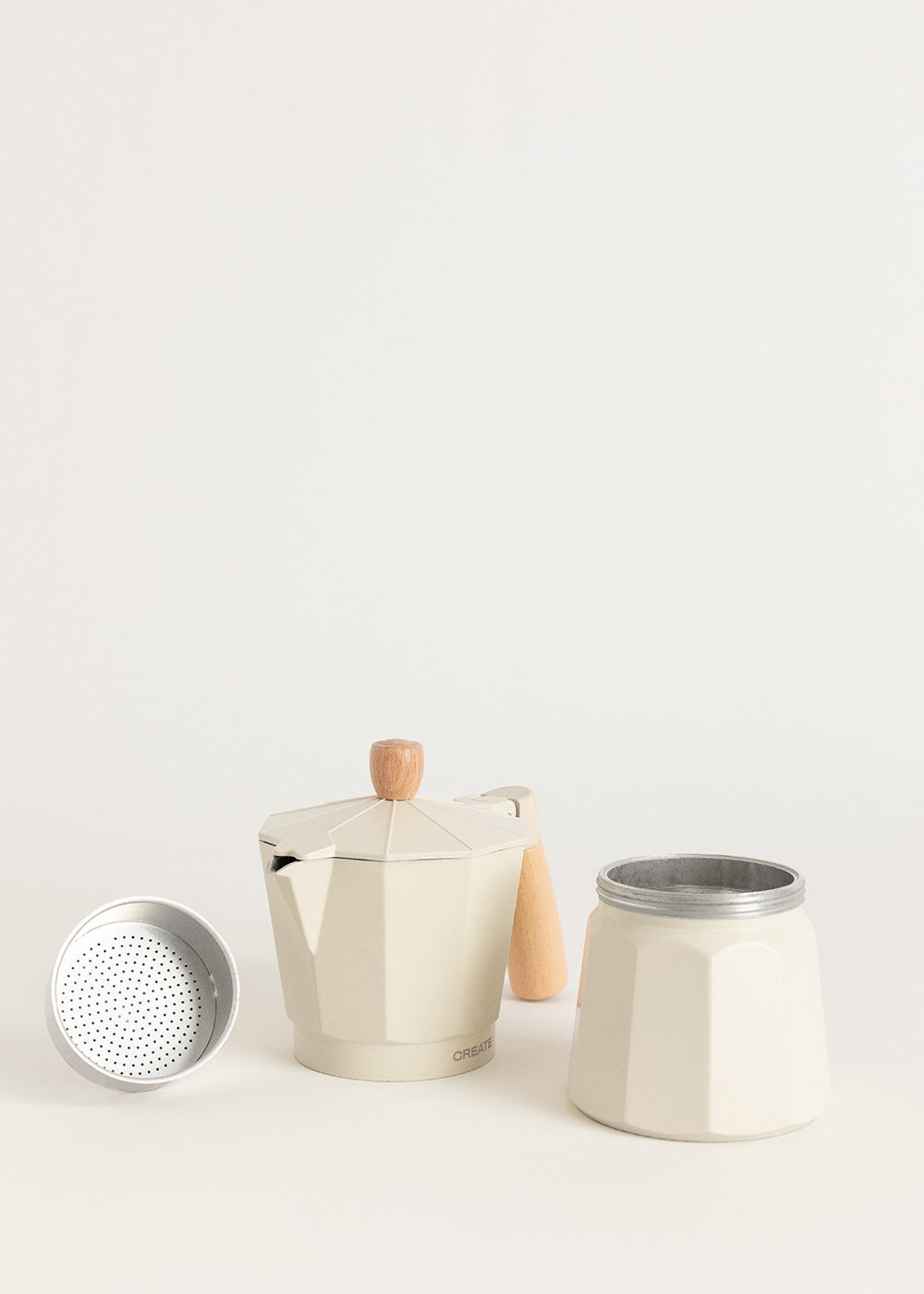 Thera Moka Retro - Cafetière Italienne - Blanc Cassé
