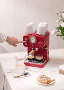 Thera Retro - Expresso Coffee Maker - Red