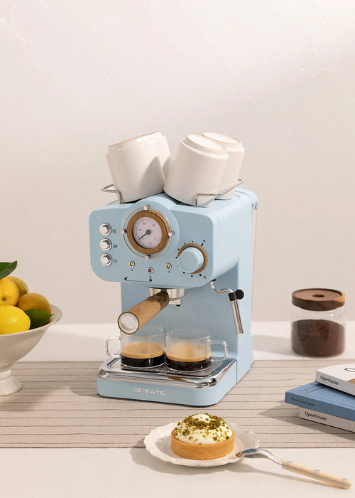 Thera Retro - Cafetière Expresso - Bleu Pastel