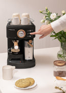Thera Retro Pro - Cafetera espresso semiautomática 20 barras - Negra