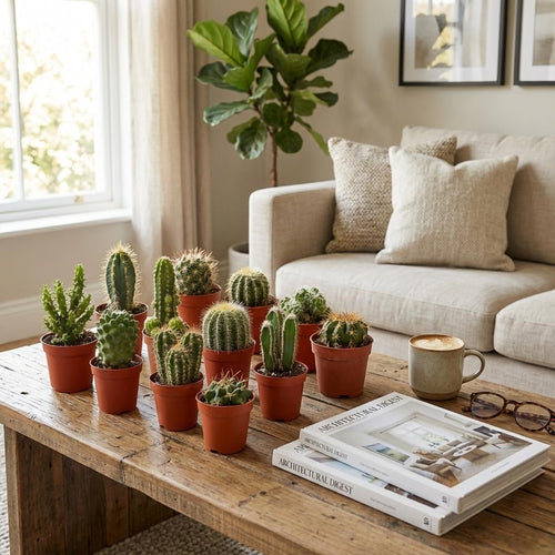 Mini cactus x3 | Ø 5,5 cm, Altura 5-10 cm