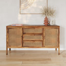 Ensemble Tiki buffet et meuble TV en bois