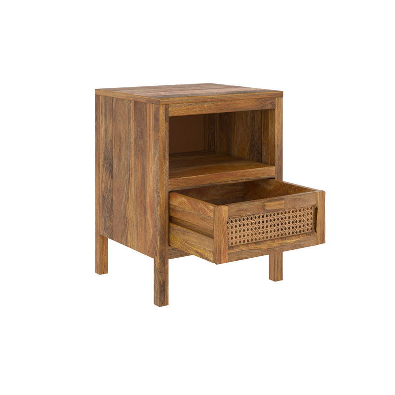 Tiki Bedside Table - Brown