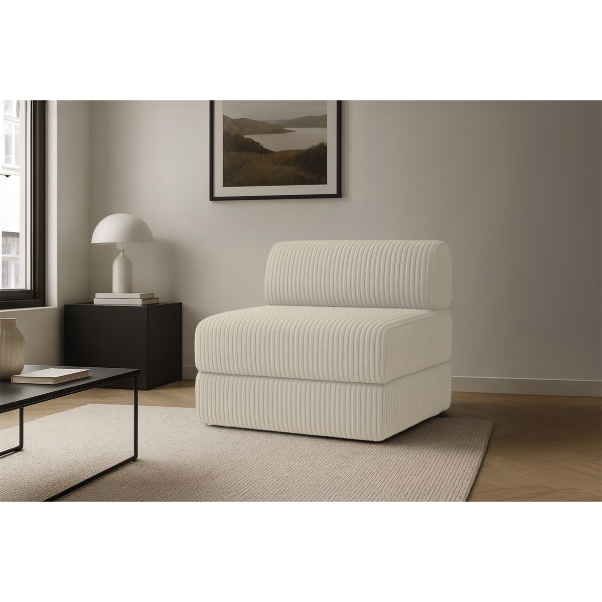 Fauteuil Tilia - Velours Côtelé XL