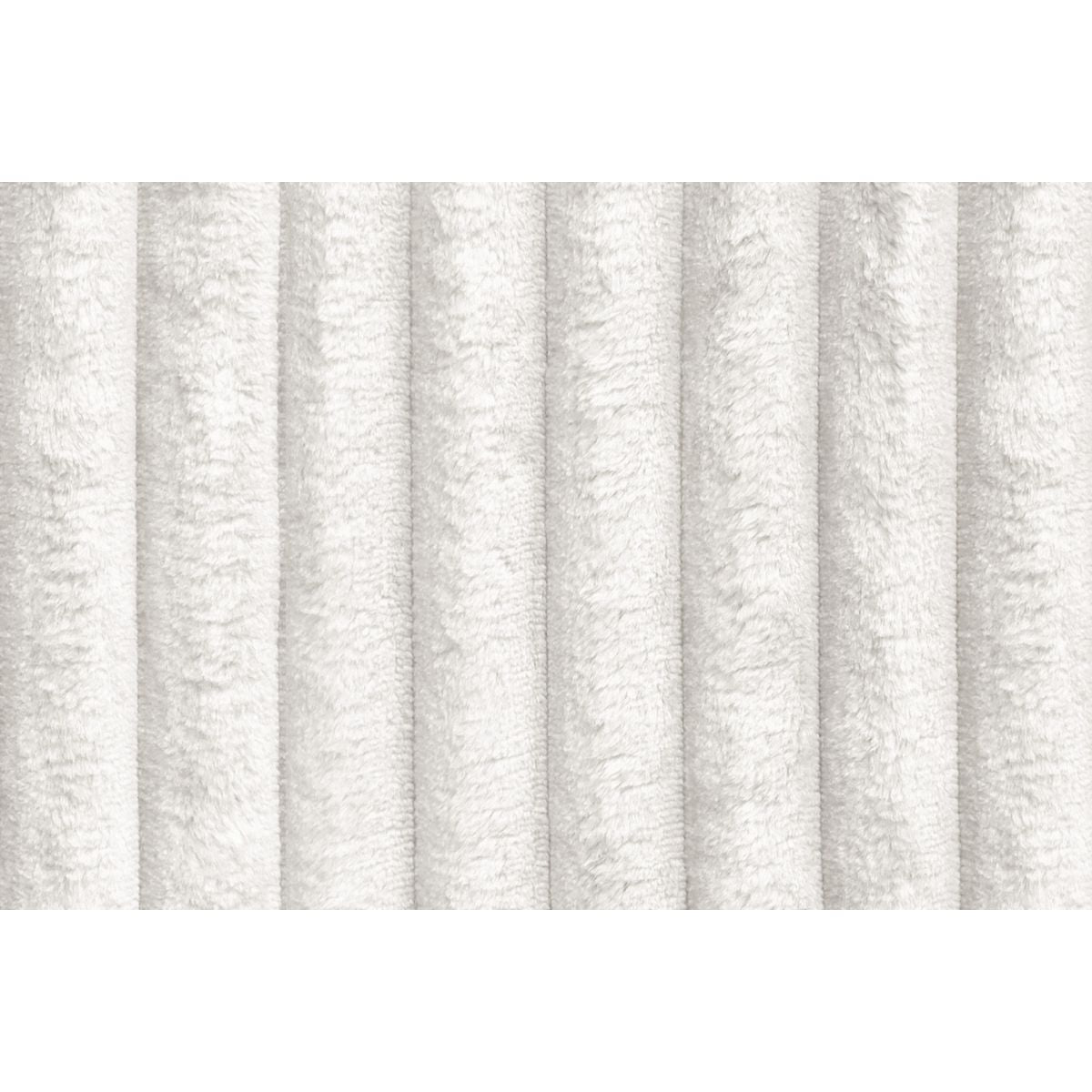 Canapé 2 Places Modulable - Tissu Extérieur À Rayures - Blanc Et Beige