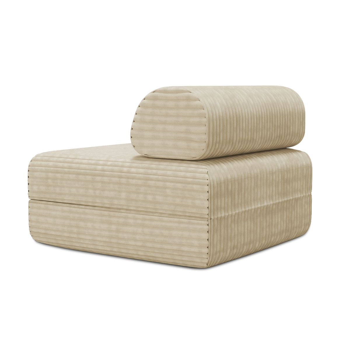 Modular Armchair - Striped Outdoor Fabric - White And Blue