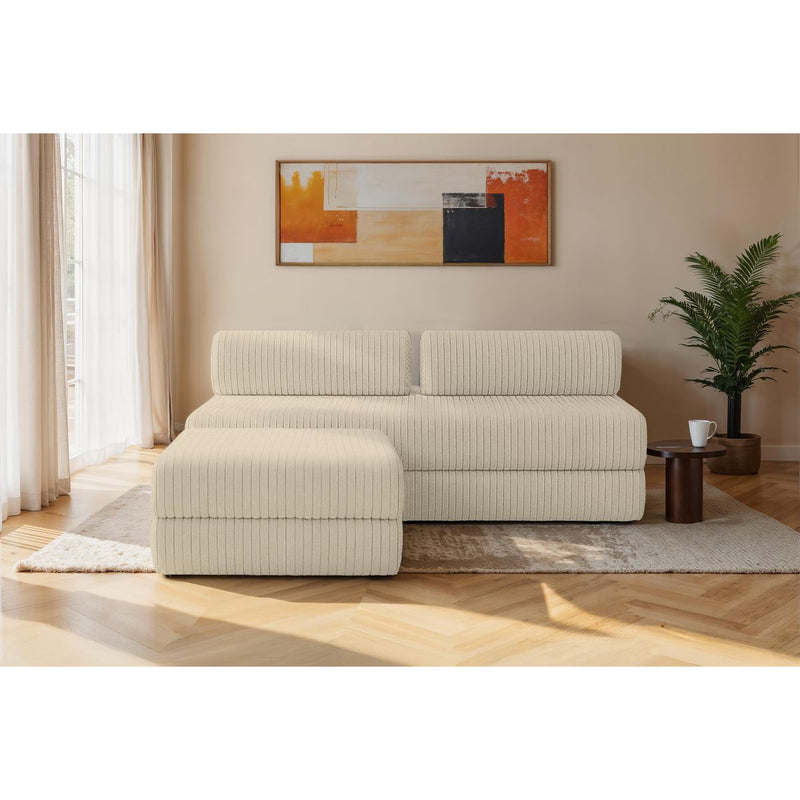 Canapé D'Angle Tilia - 4 Places - Velours Côtelé Xl