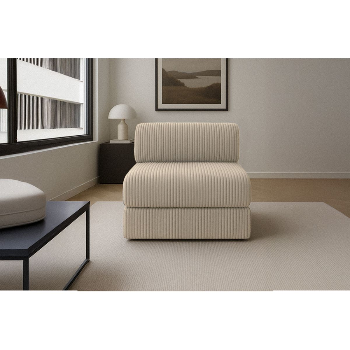 Fauteuil Tilia - Velours Côtelé XL