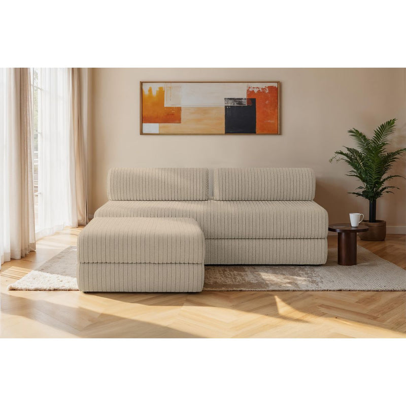 Canapé D'Angle Tilia - 4 Places - Velours Côtelé Xl