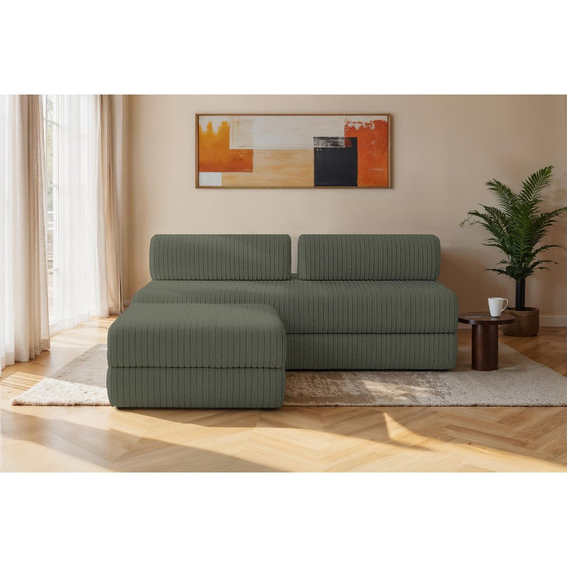 Canapé D'Angle Tilia - 4 Places - Velours Côtelé Xl