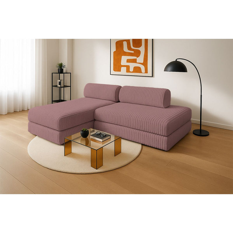 Canapé D'Angle Tilia - 5 Places - Velours Côtelé Xl