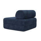 Tumbona Modular - Tela Exterior a Rayas - Blanco y Azul