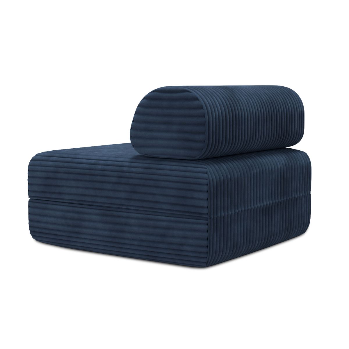 Tumbona Modular - Tela Exterior a Rayas - Blanco y Azul