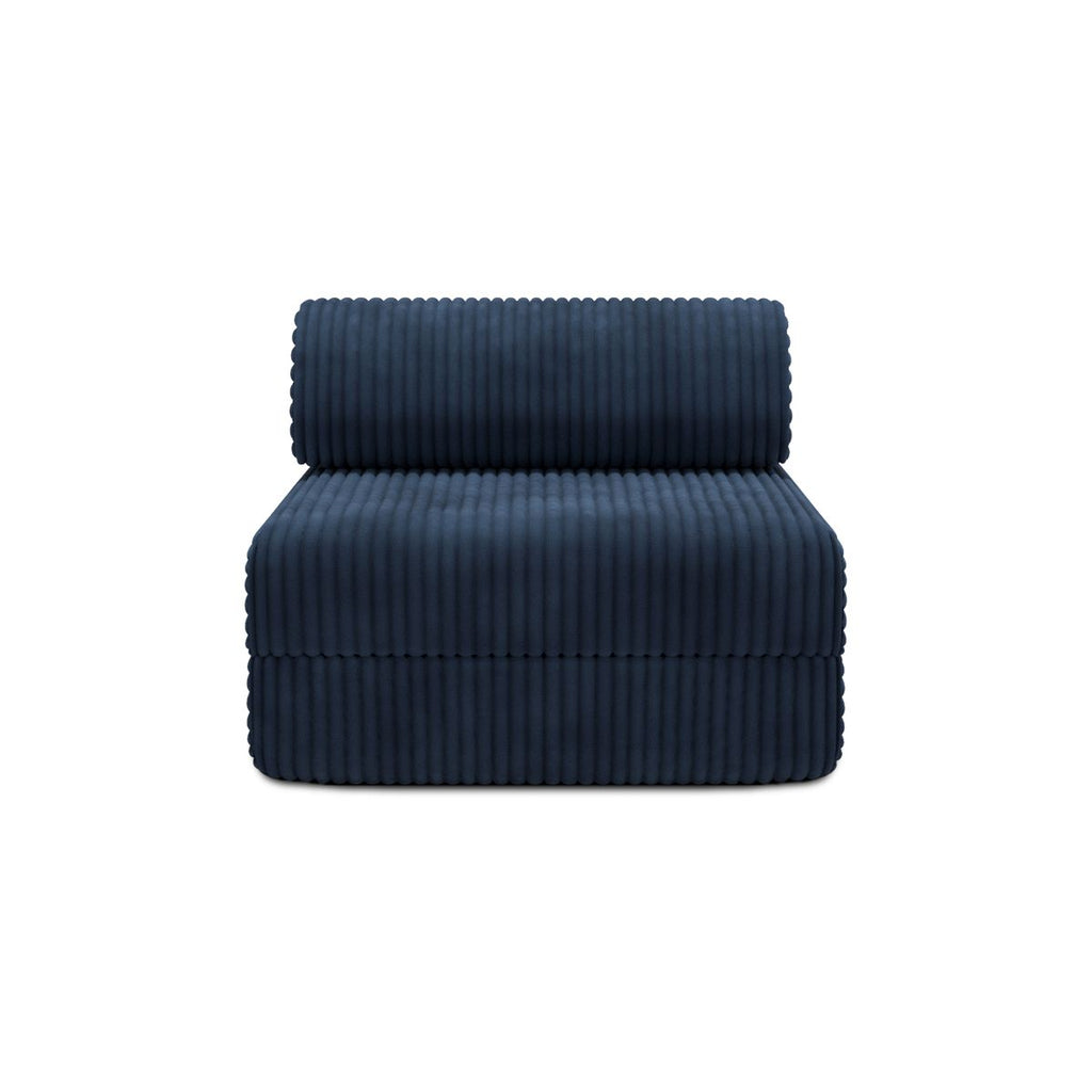 Tumbona Modular - Tela Exterior a Rayas - Blanco y Azul
