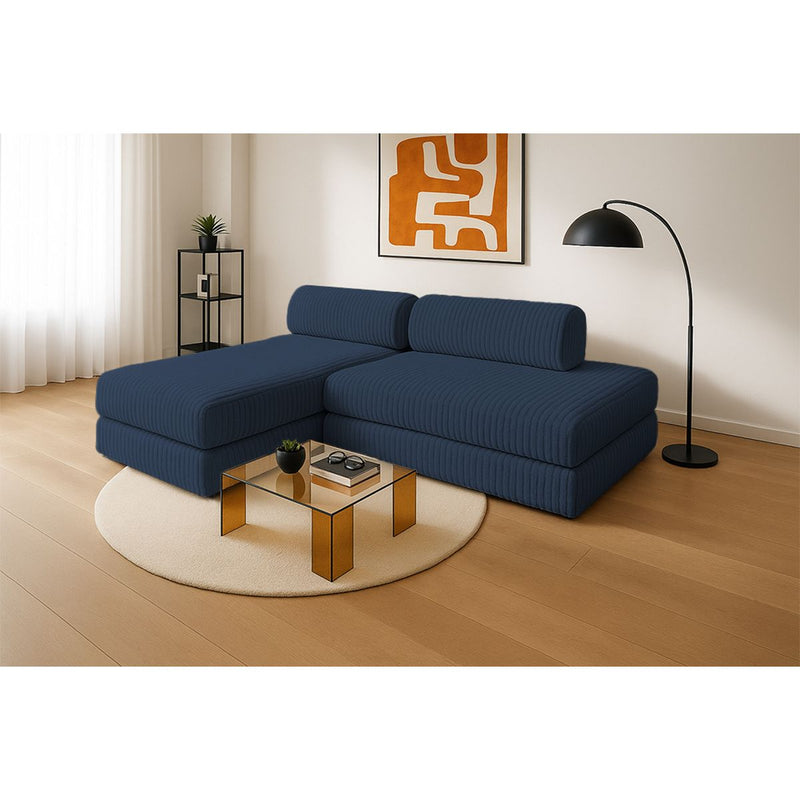 Canapé D'Angle Tilia - 5 Places - Velours Côtelé Xl