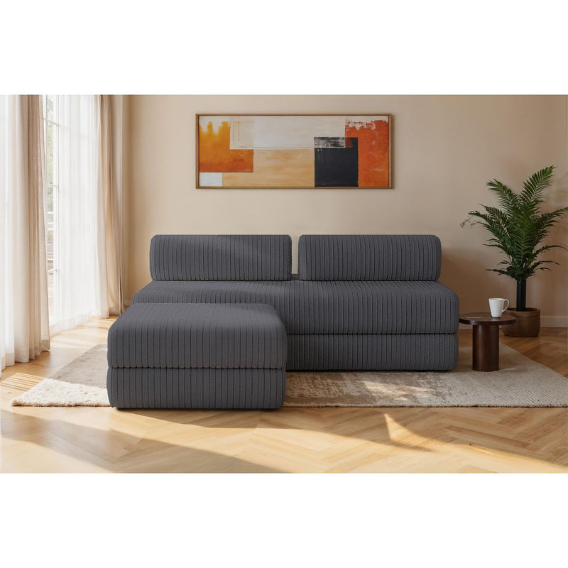 Canapé D'Angle Tilia - 4 Places - Velours Côtelé Xl