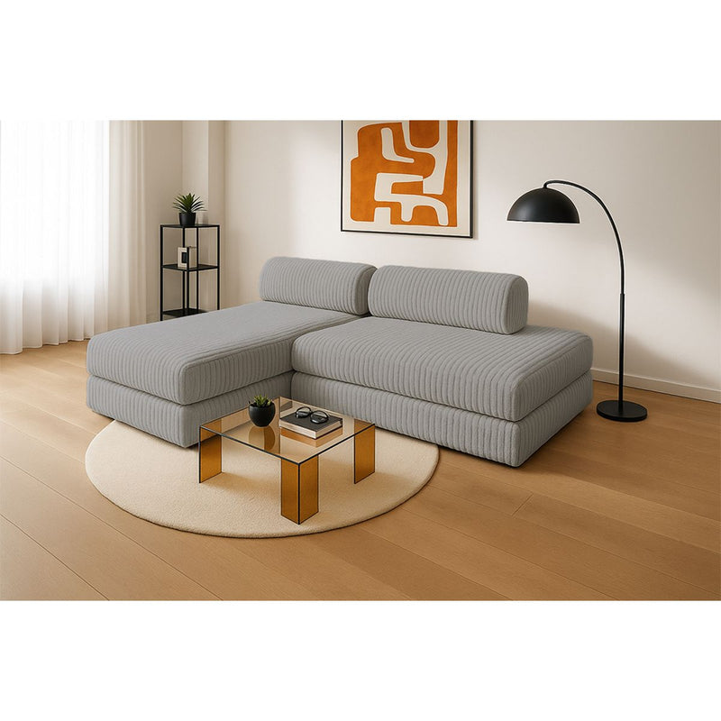 Canapé D'Angle Tilia - 5 Places - Velours Côtelé Xl