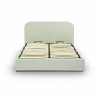 Tilly - Lit Double Avec Coffre En Tissu Gris/Beige