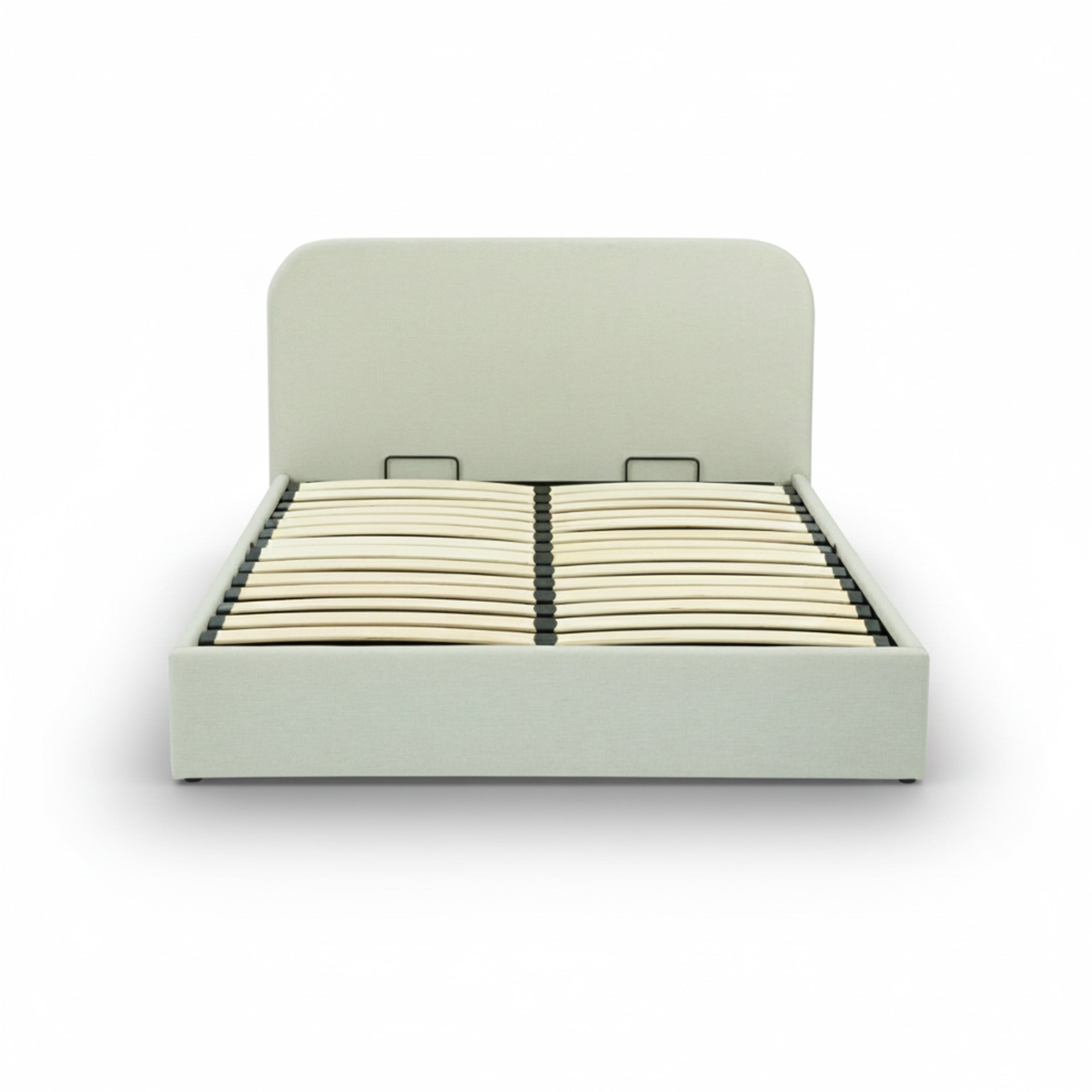Tilly - Lit Double Avec Coffre En Tissu Gris/Beige