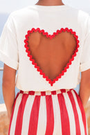 TINO Blanc - T-Shirt Coeur