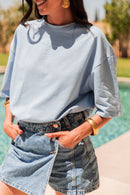 TINO Bleu - T-Shirt Coeur