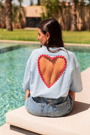 TINO Bleu - T-Shirt Coeur
