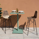 Chaise de bar de jardin Tiptur en résine tressée marron 76 cm (lot de 2)