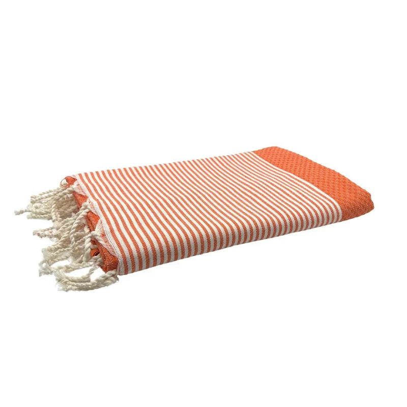 Fouta Nid d'Abeille Orange - 100 x 200 cm | Beach Towel