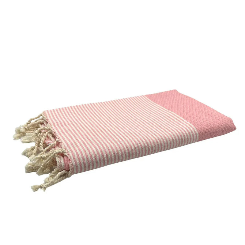 Fouta Nid d'Abeille Rose bébé - 100 x 200 cm | Beach Towel