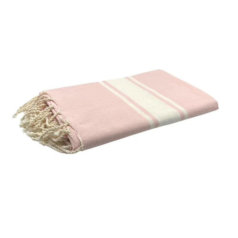 Fouta Tissage Plat Rose bébé - 100 x 200 cm | Beach Towel