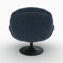Fauteuil Ricci pivotant en tissu effet velours bleu nuit