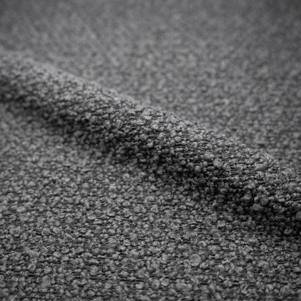 Misty - Lot De 2 Chaises Pour Îlot Central En Tissu Bouclette Gris