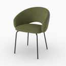 Chaise Milly en tissu vert chiné