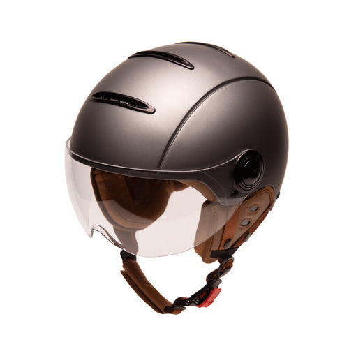 Casque Jet Tandem - Titan Mat-Brown