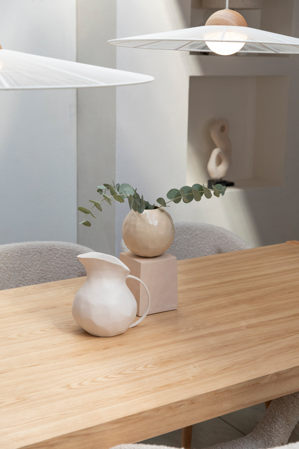 Sticks - Dining Table - Ash Veneer - Natural/Beige