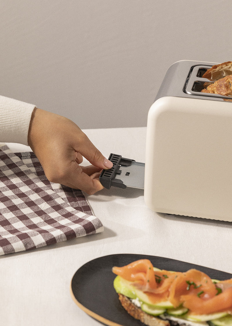 Toast Retro - Tostadora grande con ranura ancha - Blanco roto