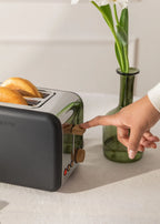 Toast Retro - Compact Wide-Slot Toaster - Black