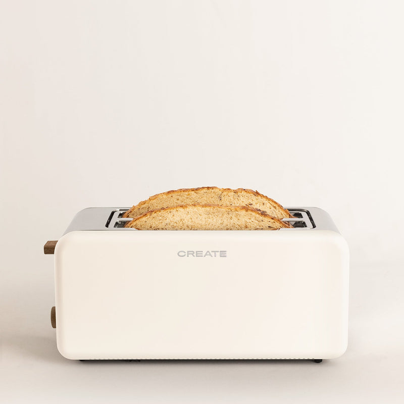 Toast Retro - Tostadora grande con ranura ancha - Blanco roto
