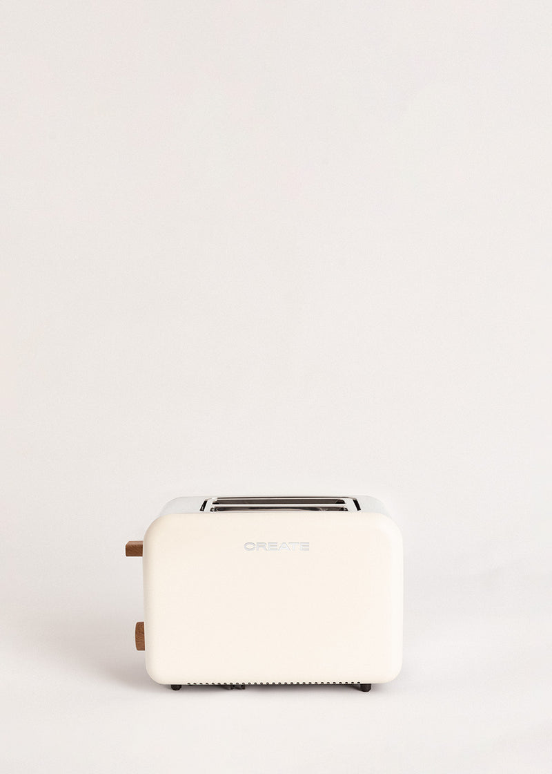 Toast Retro - Petit Grille Pain À Fentes Larges - Blanc Cassé
