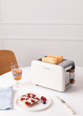 Toast Retro - Small Wide-Slot Toaster - Off White