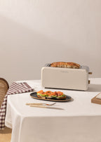 Retro Toast - Large Wide Slot Toaster - Sand