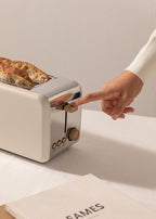 Retro Toast - Large Wide Slot Toaster - Sand